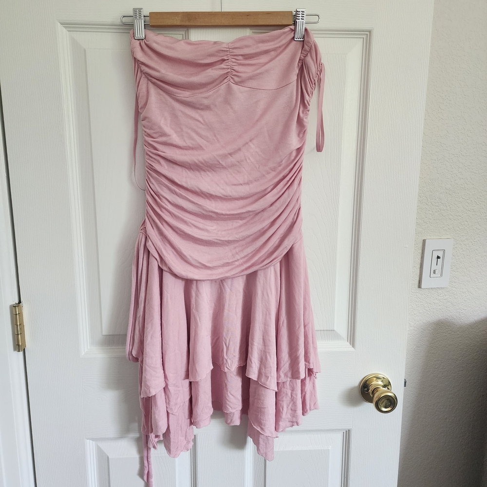 GUESS Pink Ruched Women's Mini Dress